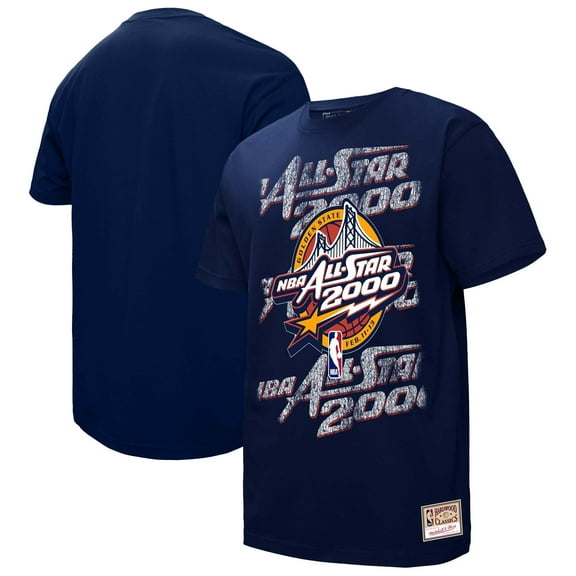 Unisex Mitchell & Ness  Navy 2000 NBA All-Star Game Distressed Hardwood Classics Throwback T-Shirt