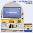 thumbnail image 4 of ModFusion 65" White TV Stand with LED Lights, Charging Station, Shelves, Drawers & Doors, 4 of 11