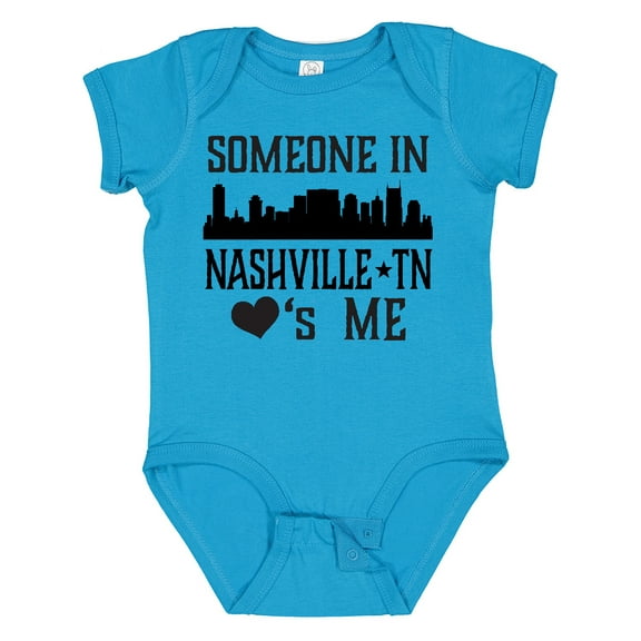 Inktastic Nashville Tennessee Someone Loves Me Skyline Boys or Girls Baby Bodysuit