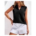 thumbnail image 5 of Tank Top for Women 2026 Summer Satin V Neck Pleated Sleeveless Blouses Casual Business Outfits, 5 of 9