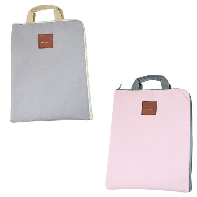 TEHAUX 2Pcs Lightweight Portable Briefcase Canvas Laptop Container for Document and Tablet Storage
