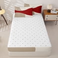 thumbnail image 4 of Homewish Minimalism Beige Red Zipper Full Size Comforter Sets with Fitted Sheet and 2 Pillowcases,Classic Abstract Geometric Zipper Bedding Set,Reversible,4pcs, 4 of 8