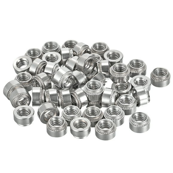 Unique Bargains Écrous Auto-Fermants, 1/4-20x0.25 Pouces Écrou Rivet en Acier Inoxydable Tête Ronde Attache de Montage en Métal 100 Pcs