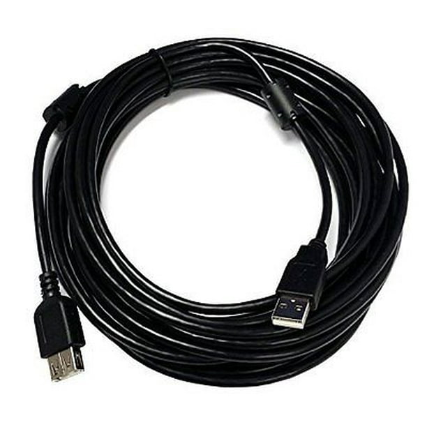 Folde Legepladsudstyr Hav USB 2.0 A-A Cable M/F Extension with Ferrite Core (25ft) - Black -  Walmart.com