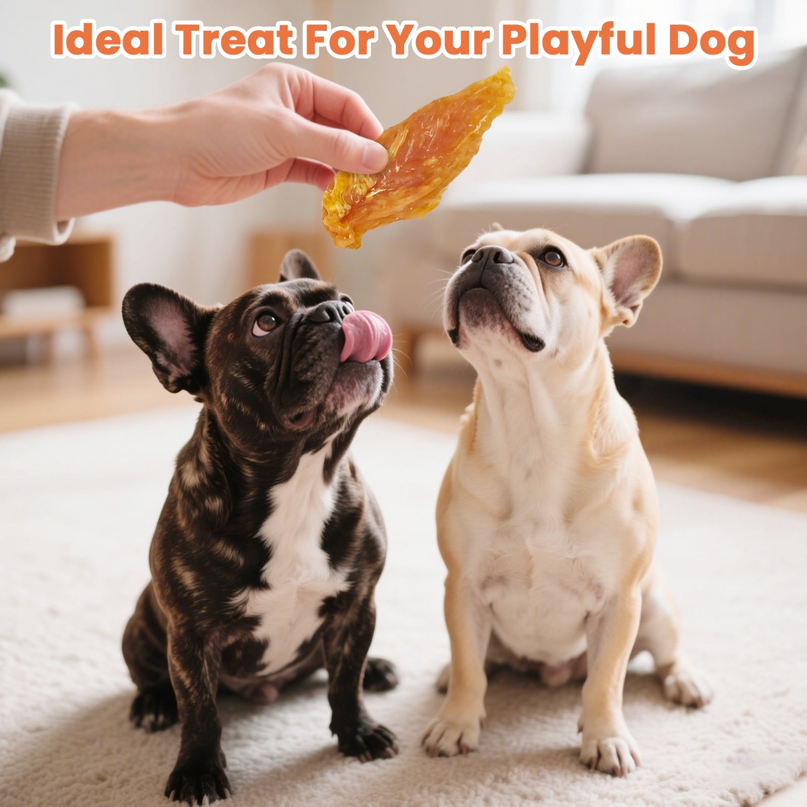 Petpuro Chicken Jerky Dog Treats, Grain-Free Chewy Strips for Small Medium Large Dogs, 1.35 Pound