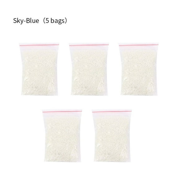 5 Bags Decoration Sand 10g DIY Fluorescent Gravel Powder Reusable Glow Bright Pigment, Sky Blue Light