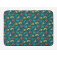 thumbnail image 1 of Reptile Bath Mat, Animal Doodle Themed Bohemian Colorful Abstract Lizards Print, Plush Bathroom Decor Mat with Non Slip Backing, 29.5" X 17.5", Multicolor, by Ambesonne, 1 of 2