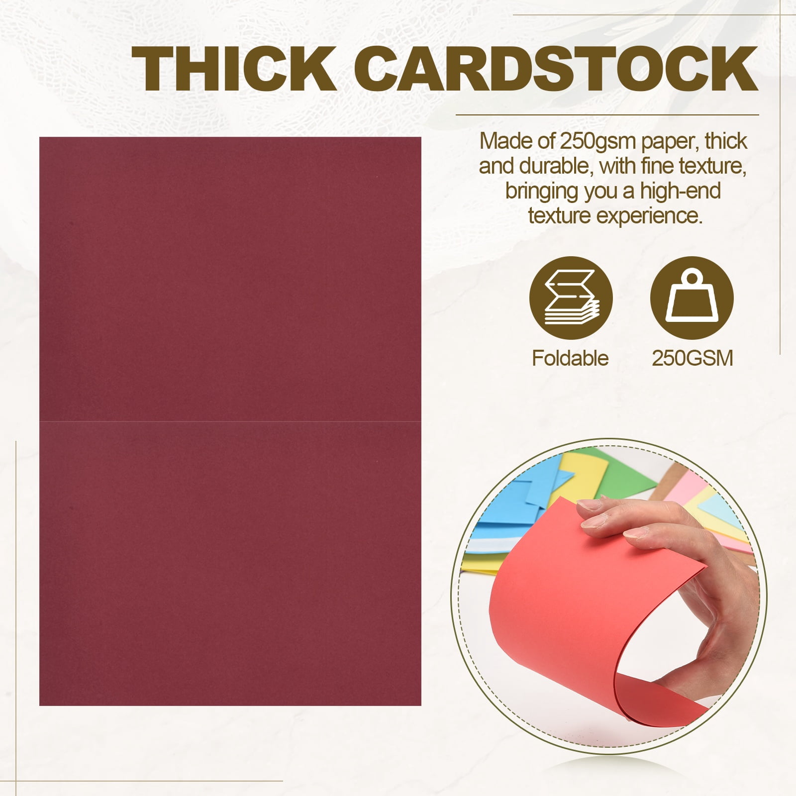 Uxcell 50 Pack Wine Red 5x7 Envelopes with Cards, V Flap A7 Envelopes with Gold Stickers for Greeting Cards and Invitations
