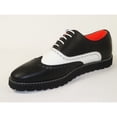 thumbnail image 3 of Men's Shoes The Priority L TAYNO Leather Wingtip Dressy Sneaker Black/White, 3 of 8