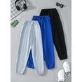 thumbnail image 3 of Boys Casual Joggers With Side Stripe, Solid Color Everyday Sports Sweatpants,3-Pack, 3 of 8