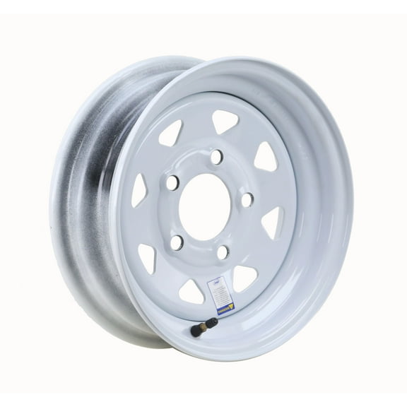 LIBRA 12 x 4 Trailer Wheel 5 Lug on 4.5" Bolt Pattern White Spoke -17002