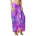 thumbnail image 4 of HAPPY BAY Women's Beachwear Summer Bikini Wraps Beach Wrap Swimwear Coverups Sarong Swim Cover up Skirt Bathing suit Swimsuit Pareo for Women One Size Purple, Floral, 4 of 4