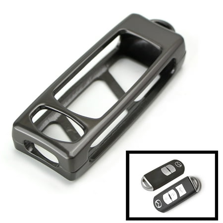 Alloy Metal Main Rotor - iJDMTOY (1) Premium Gun Metal Grey Alloy Metal Key Fob Cover Case For Mazda 2 3 5 6 CX-3 CX-5 CX-7 CX-9 MX-5 Remote Key (Fit Keyless Fob ONLY, not Flip Key)