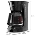 thumbnail image 2 of Black+Decker Cafetera Automatica con Panel Digital Programable,12 Tazas y Filtro Permanente, CM1110B-LA, 2 of 9