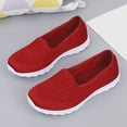 thumbnail image 6 of NOKIO Women's Knit Sneaker Lightweight S𝗅ip On L𝗈afers Shoes Breathable Wide Width Sport Shoes Casual Jogging Athlet𝗂c Shoes Gym Fitness Running Shoes for Summer and Autumn, 6 of 7