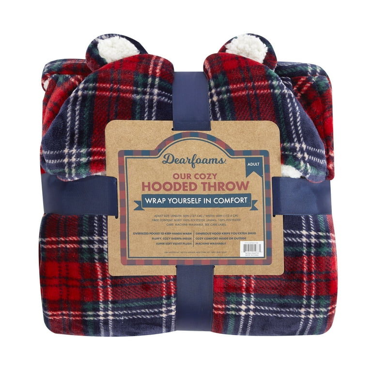 Dearfoams reversible hooded throw hotsell