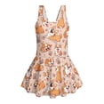 thumbnail image 4 of Yuyamidu Corgi Girls One Piece Swimsuits Hawaiian Skirted Bathing Suit for Kids Sleeveless Swim Dress Teens Bathing Suits, 4 of 7