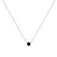 thumbnail image 2 of .925 Sterling Silver 3 Cttw Treated Black Diamond Bezel Solitaire 18" Pendant Necklace (Black Color, I2-I3 Clarity), 2 of 7