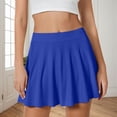 thumbnail image 2 of Bibifish Womens High-Waist A-Line mini Skirts High Waist Stretch Hem Elegant Flared Skirts Comfort Daily Cut All-Occasion Outfit Skirts, 2 of 4