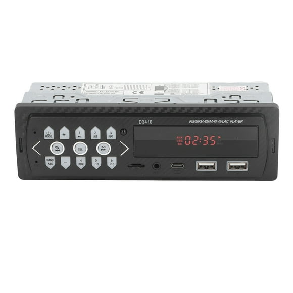 Reproductor de Radio Mp3 de Automóvil, Reproductor de Radio Estéreo de Un Solo PreléRo Incorporado EN MICRÓFONO AUX 4 Canales Salida de Sonido para Llamar