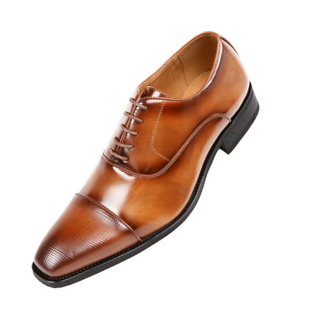 

Amali Mens Faux Leather Conrad Lace-Up Cap Toe Oxford Dress Shoe RUNS SMALL