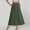 Green, variant on Womens a Line Midi Skirt Long Skirt Elastic High Waist A-line Skirt Solid Color Summer Skirt