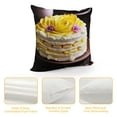 thumbnail image 4 of Creowell Cake Frosting Pastel Pillow Cushion Covers for Sofa Couch Bedroom Car Chair Home Decor Zipper Closure Year-Round Suitable High-Quality 1PC 18x18in, 4 of 5