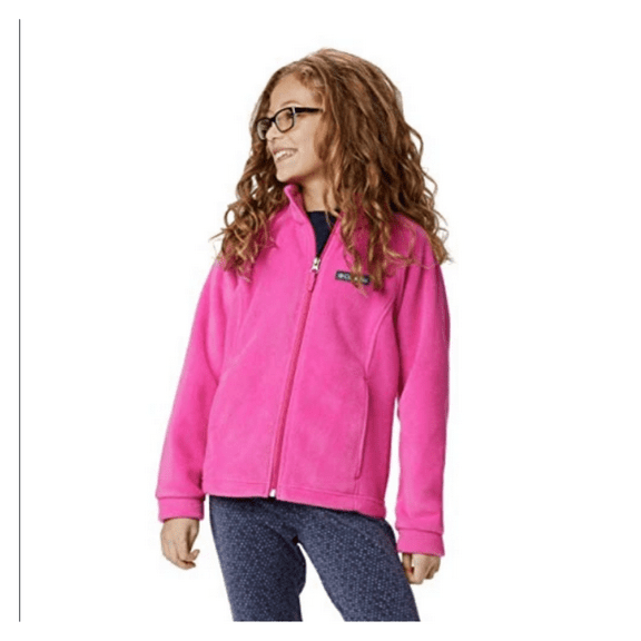 Columbia Big Girls Benton Springs Fleece Full Zip Sweater, Fuchsia, Sz XL