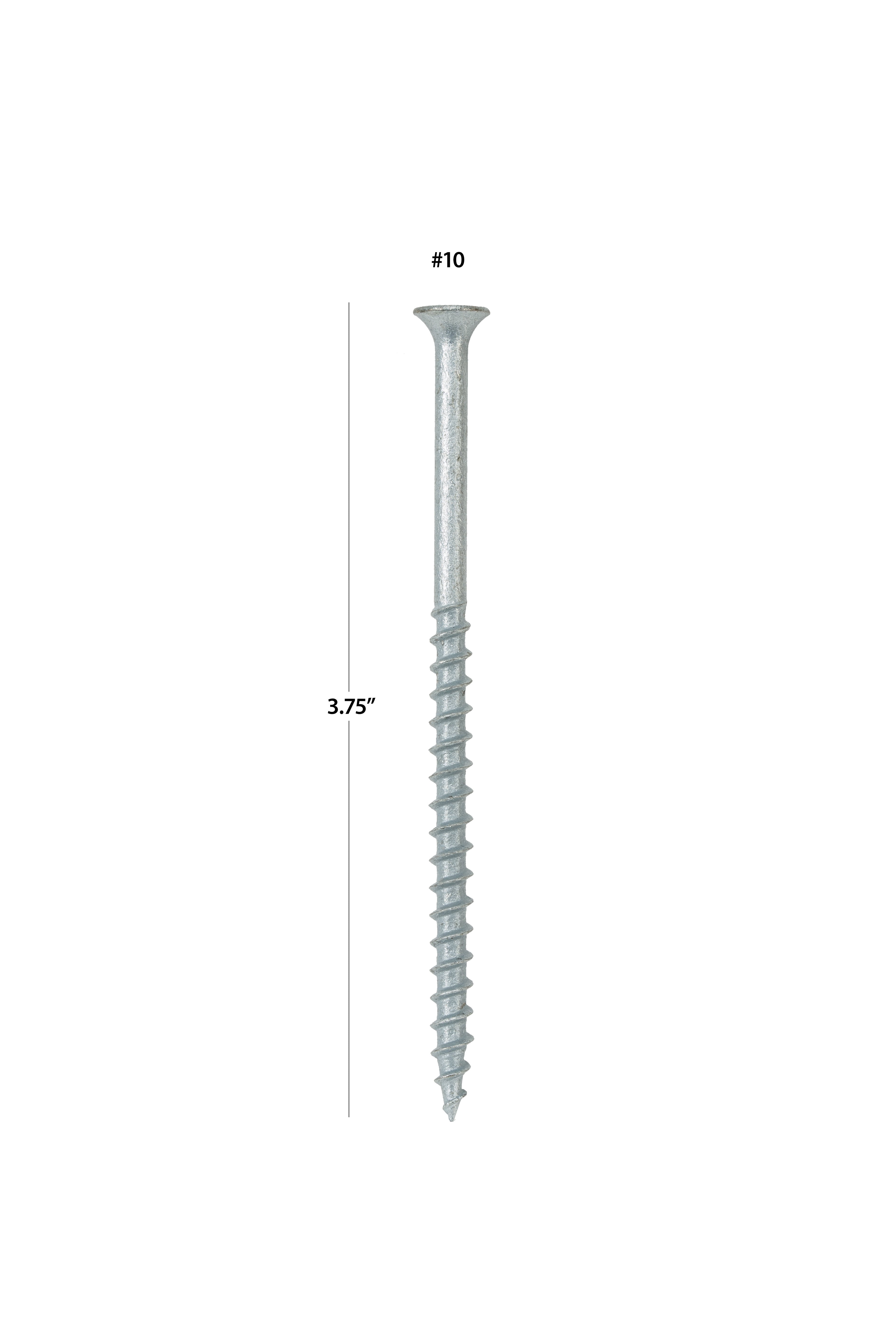 Hyper Tough #10 x 3-3/4 in. Phillips Flat Head Exterior Wood Screw, 1 lb Box