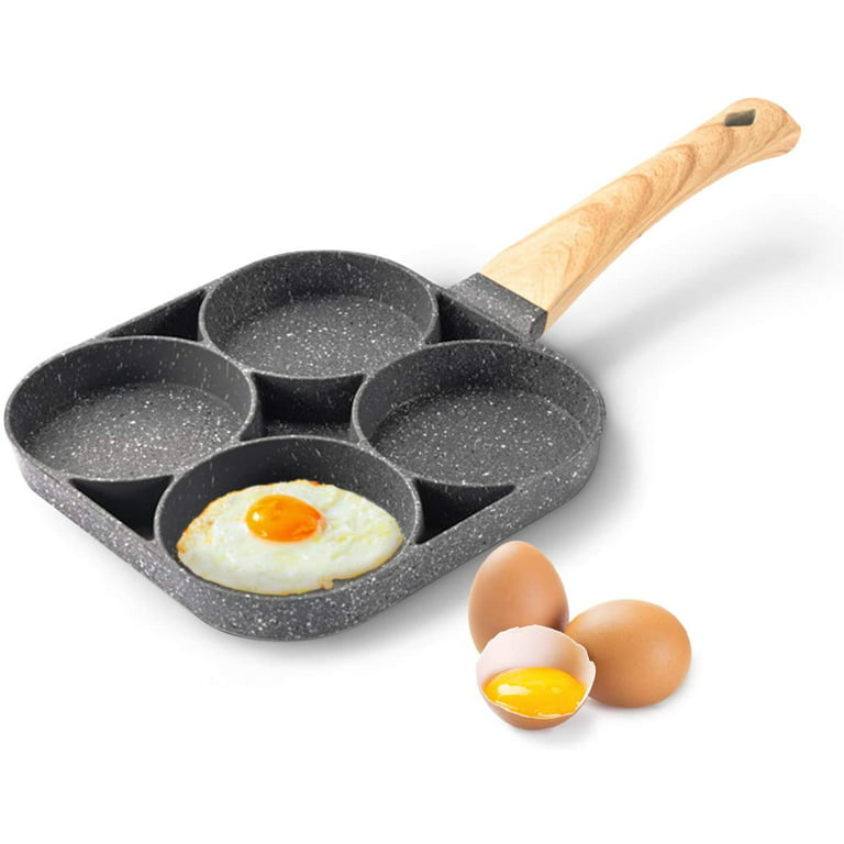 Egg Frying Pan Non Stick Egg Cooker Pan 4 Cup Aluminum NEW