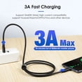 thumbnail image 5 of USB3.2 10Gbps Cable USB Type A to USB C 3.2 Gen2 Cable Data Transfer USB C SSD Hard Disk Cable 3A 60W QC 3.0 Fast Charging 3m 5m Black 3m, 5 of 6