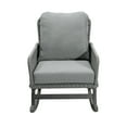 thumbnail image 7 of Blaire Outdoor Patio Wicker Rocking Chair with Cushions, Solid Wood Frame, Grey, 7 of 7