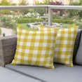 thumbnail image 5 of Pack of 2 Outdoor Pillow Covers 20x20 Inch Waterproof Yellow Gradient Throw Pillow Covers,Decorative Couch Pillow Case Sham Farm Plaid Buffalo Checkered Gingham Patio Garden Pillowcases Cushion Cover, 5 of 8