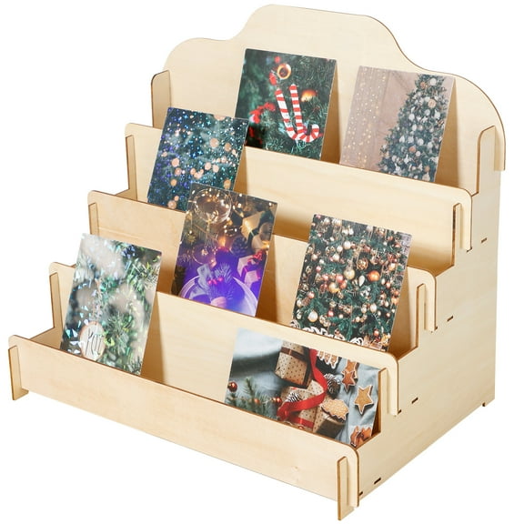 Greeting Card Organizer Reliable Easy to Install Card Organizer Display Stand Space Saving Sticker Display Stand Sturdy Cardboard Sticker Display Stand for Retail Counter
