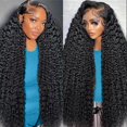 thumbnail image 1 of Pelucas con encaje en la parte delantera FZJNB Deep Wave, 66 cm, cabello humano, densidad del 200%, 1 of 6