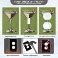 thumbnail image 3 of Yayeee Blank Wall Plate Cover 1-Gang 4.5"x2.7" Home Unused Decorative Outlet, Light Black Martini, 3 of 7