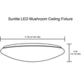 thumbnail image 3 of Sunlite 16w 11in. LED Mushroom 3000K Warm White 1000Lm Ceiling Light Fixture, 3 of 3