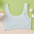 thumbnail image 6 of Xfvqtps Girls Bras 10-12 Years Old with Padded Fixed Cup Seamless Wavy Edge Ice Silk Cooling Training Bra for Teen Cute Rabbit Print Comfortable Breathable Girls Bras for 9-13 Years Blue, 6 of 9