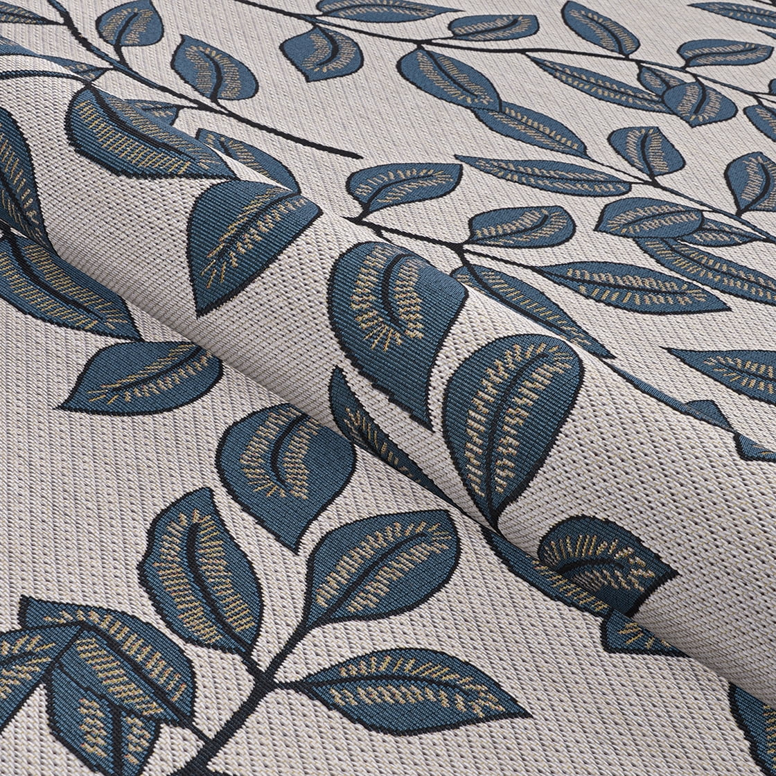 Couristan Dolce Summer Ivy 4' x 5'10" Ivory-Slate Blue Indoor/Outdoor Rug