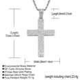 thumbnail image 7 of Starchenie Men's Cross Necklace Brass Gold Plating Pendant Cubic Zirconia Crucifix Jewelry 24'' Rope Chain, 7 of 7