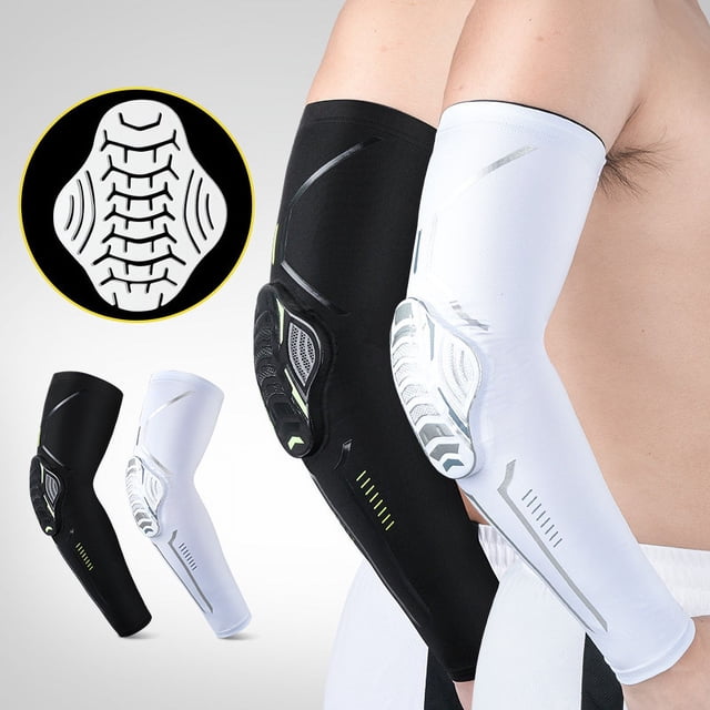 Manga protectora de brazo deportiva con diseño de panal de abeja, protección anticolisión para el codo, equipo de protección para exteriores, baloncesto, fútbol, montañismo y equitación