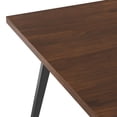 thumbnail image 5 of Simpli Home Lowry 66 inch x 40 inch Rectangle Modern Industrial Dining Table in Walnut Veneer, 5 of 11
