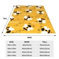 thumbnail image 3 of Balery Cute Bee Butterfly Yelllow Manta de Felpa Suave y Acogedora – Cobija de Franela Aterciopelada para Cama, Lavable y Cálida para Sofá, Mascotas, Transpirable-40"x30", 3 of 7