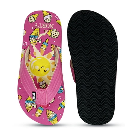 

NORTY Girls Flip Flops Female Child Sandals Fuchsia - Runs 1 Size Small