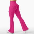 thumbnail image 2 of Dwellite Women Leggings with Pockets Workout Leggings Waist Butt Lifting Gym Yoga Pants Hot Pink XL, 2 of 4