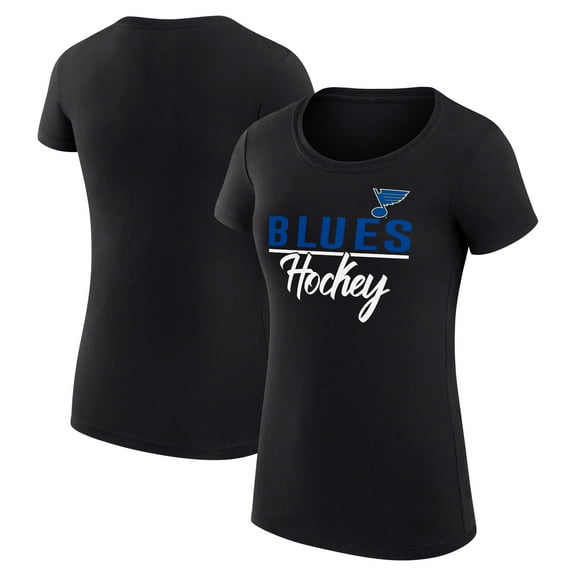 Women's G-III 4Her by Carl Banks Black St. Louis Blues Super-Slim Fit Lightweight Team Sport T-Shirt