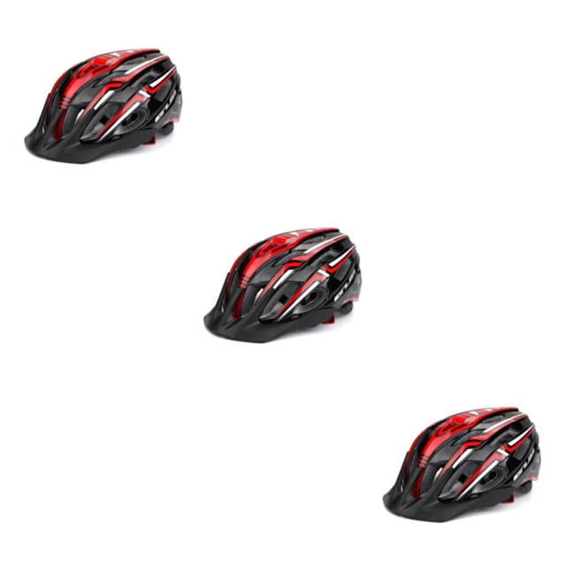 ZheElen Bike Helmet Taillight Riding Hat Male Rechargeable Safety Adjustable Protective Rear Light for Motorcycles Black Red 3Set