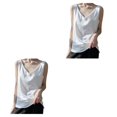 thumbnail image 4 of Camiseta Cómoda y Elegante Qarigey Top Mujer Camiseta Sin Mangas Verano Sexy Ligero A36 Blanco L, 4 of 6