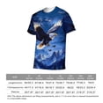 thumbnail image 6 of LAOLIUSN Funny USA Bald Eagle T-Shirt American Flag Style Graphic Tee Shirt，S-4XL, 6 of 7