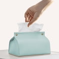 thumbnail image 4 of Dvruxg Leather Tissue Box with Pull-out Design for Bedroom, Living Room and Travel Use, Multi-functional Desktop Tissue Organiser, 4 of 5